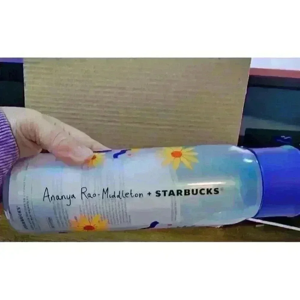 Starbucks 2024‎ Ananya Rao-Middleton Collection 24 Oz. Plastic Water Bottle NWT